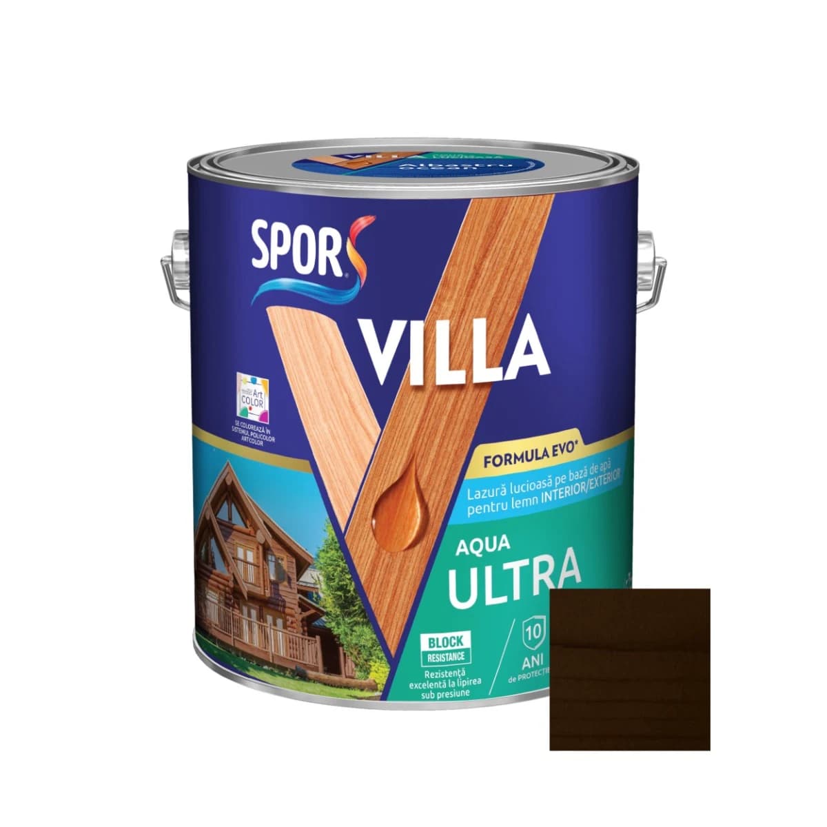 SPOR Villa ULTRA 0.75l GRI ANTRACIT, lac lucios pe baza de apa