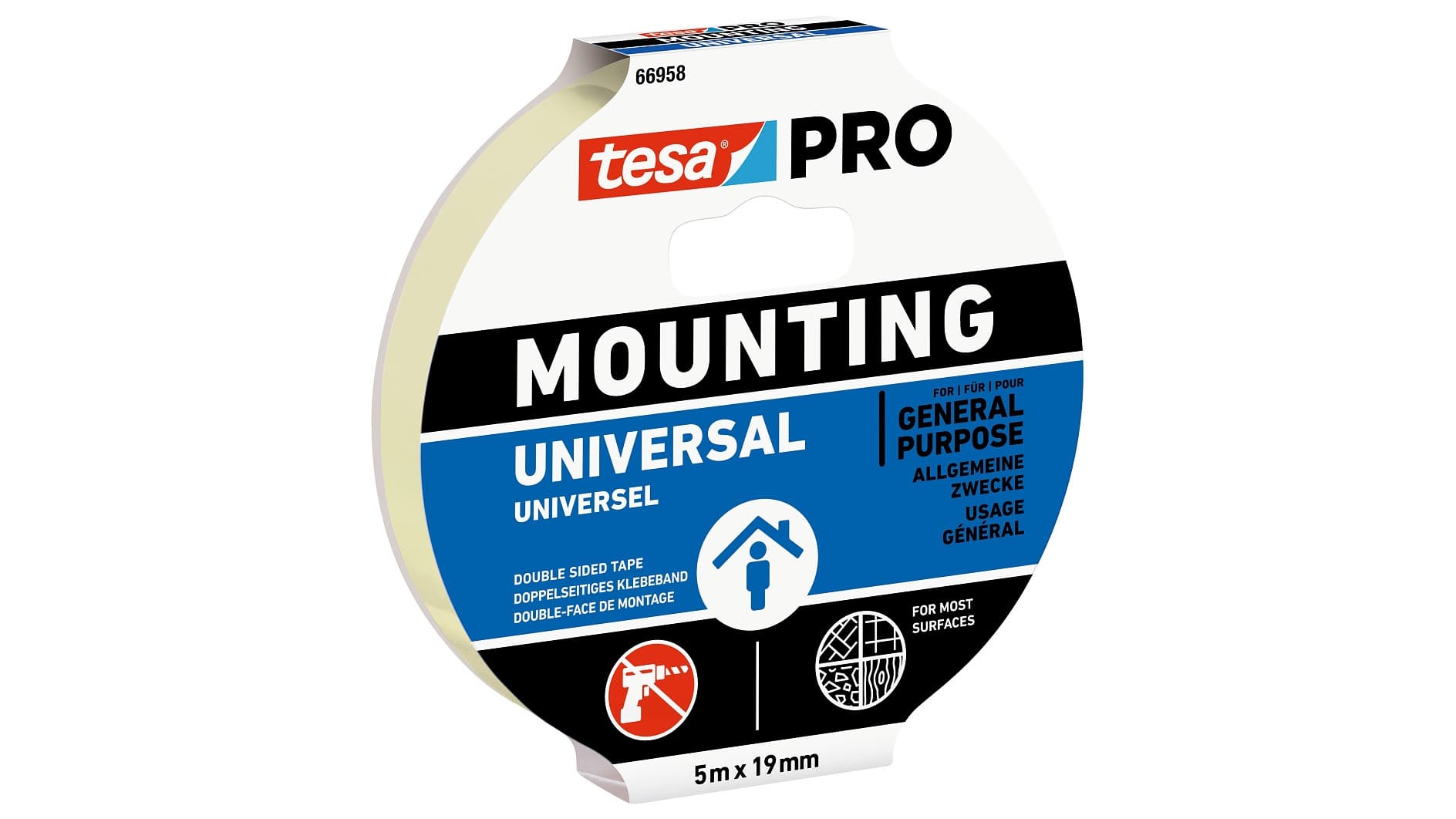 Banda dubluadeziva Tesa Universala 66958 5m*19mm