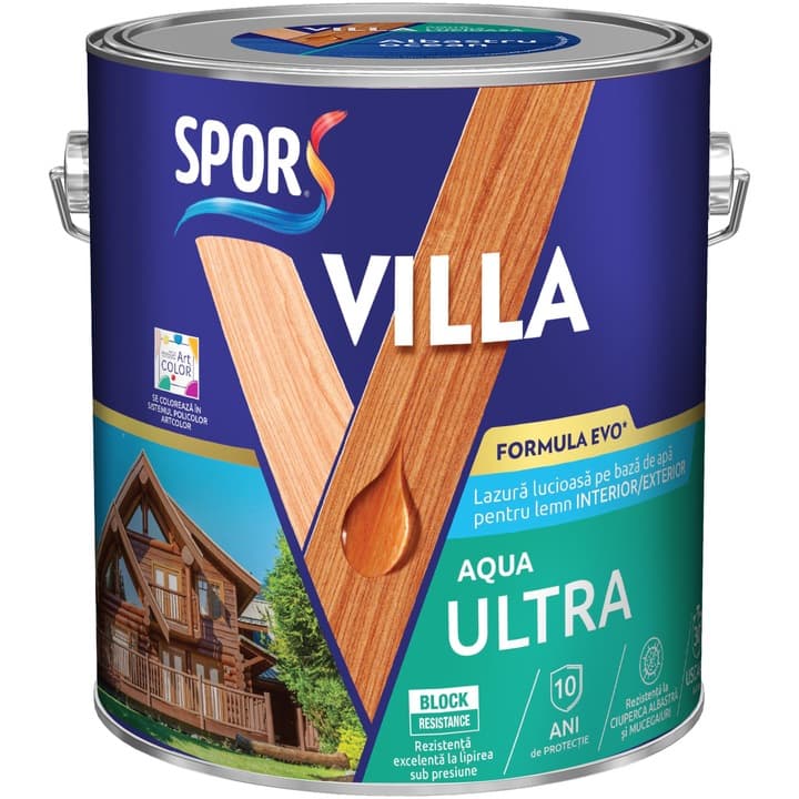 SPOR Villa ULTRA 2.5l INCOLOR, lac lucios pe baza de apa