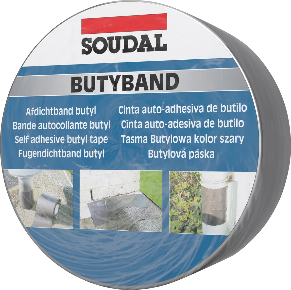 SOUDAL Banda butil, Butyband - Alu, 10 cm-10m, 111084