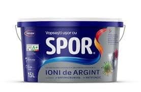 SPOR Ioni de Argint 15l, vopsea super-lavabila alba mata pentru int.