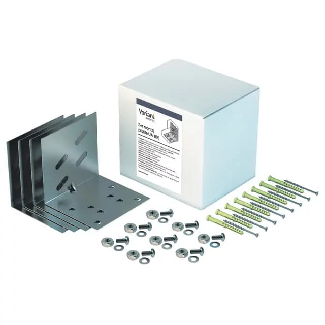 Set Coltar pentru profile UA  75 (4 buc coltar, dibluri, surub)