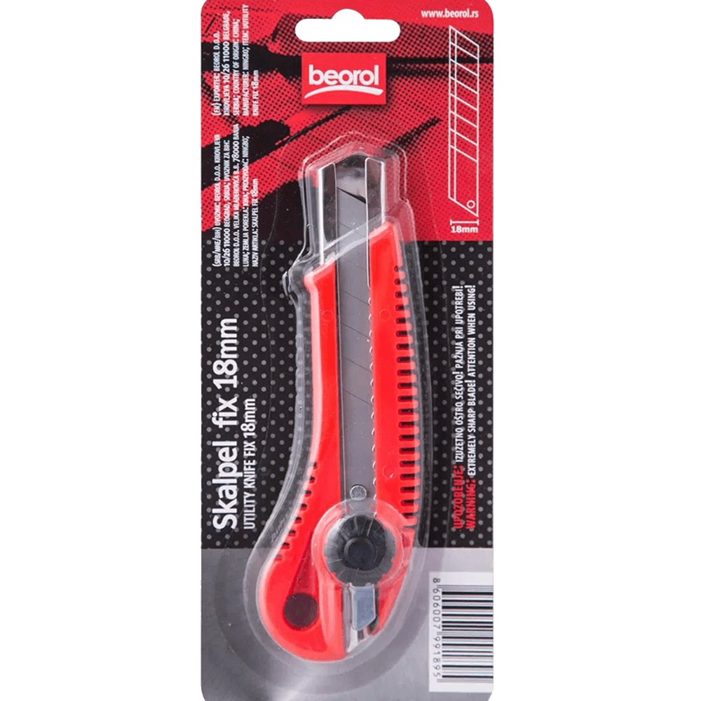 Cutit  retractabil 18mm Fix Beorol  991895